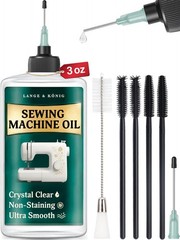 3.4 Oz Sewing Machine Oil Set Including 1″ & 1.5″ Precision Oil Applicators &…