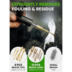 Universal Gun Cleaning Kit Brushes CLP Oil Stainless Steel Rods Patches Swabs US