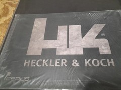 HK Counter Mats for Man Cave Den or Gunroom 17″X12″ Black HK Logo