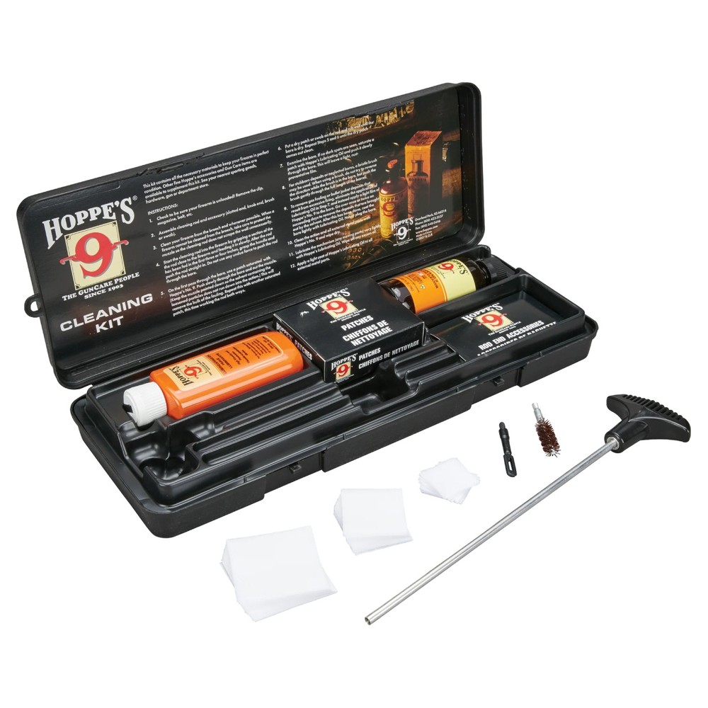 HOPPE’S Universal All-Caliber Aluminum Rod Cleaning Kit and Storage Box (PCO)