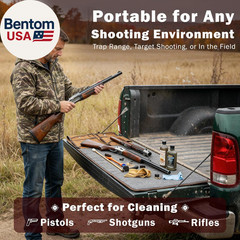 Gun Cleaning Mat for All Guns – Portable, Waxed Canvas, Handle, Weather-Resistan