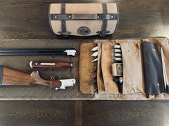 Brown Canvas Leather Shotgun/ Rifle Cleaning Mat