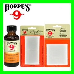 Hoppe’s No.9 Bore Solvent with Cleaning Patches 65ct Rifle, Pistol or Shotgun