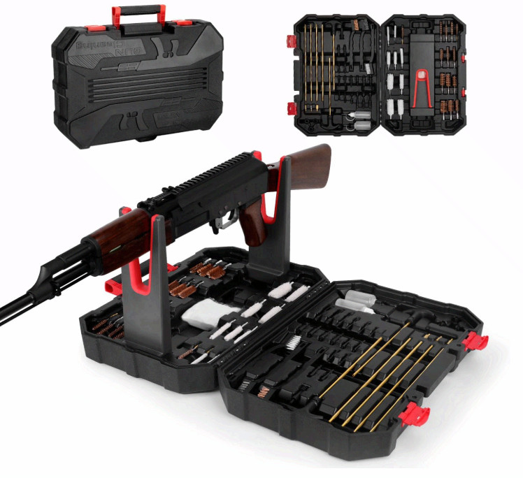 Universal Gun Cleaning Kit All Calibers for Pistol Rifle Shotgun Stand