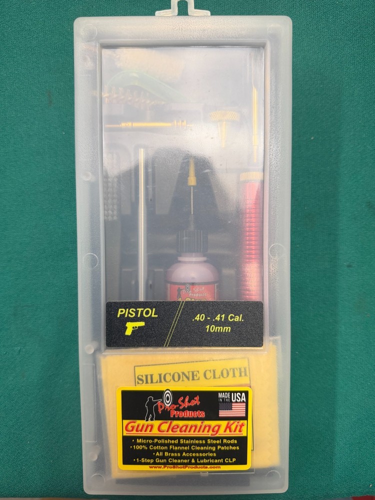 Pro-Shot Products 10MM Premium Classic Pistol Gun Cleaning Kit 40 Box P40-10KIT