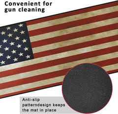 37 x 15.8 Gun Cleaning Mat Rifle Large of American Flag -4 mm Thick Non Sli…