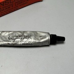 Vtg Gunslick Outers Sportsman’s Lubricant Guns Tube W/ Box Graphite Grease