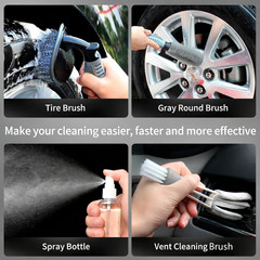 28-Piece Professional Car Detailing and Cleaning Kit for Interior and Exterior