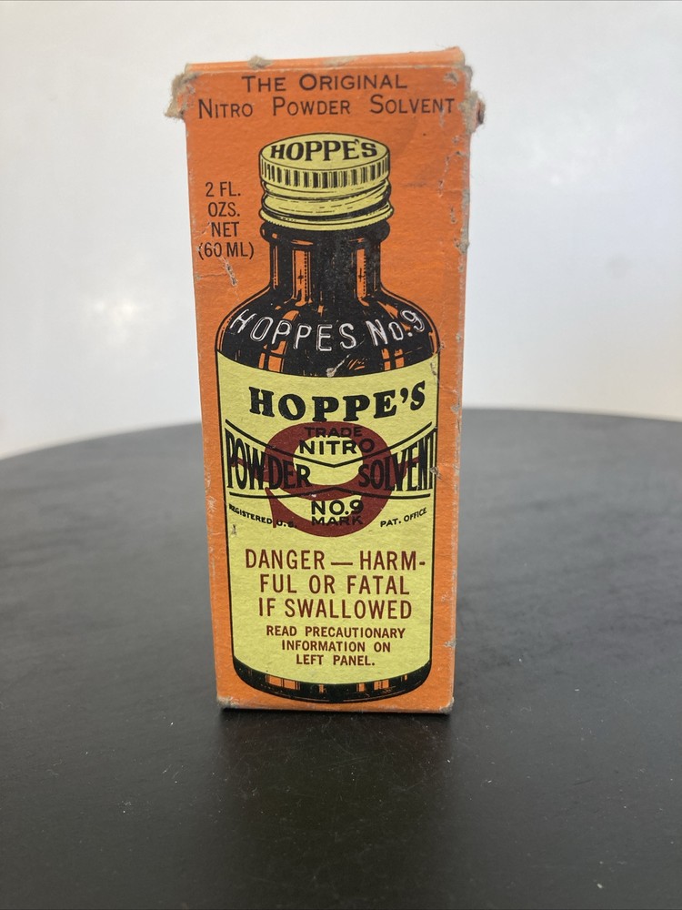 Vintage 2oz. Hoppe’s Trade Nitro Powder Solvent No. 9 B18
