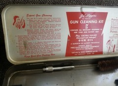 Vintage J C HIGGINS NO. 2140 Gun Cleaning Kit In Metal Box