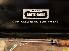 Vintage Mill Run Brite Bore Gun Cleaning Kit With Lubricating Oil And Gun Grease