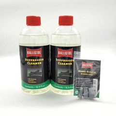 Ballistol Supressor Cleaning Kit (2) 16.9 OZ Bottles W/ Rubber Seal Corks