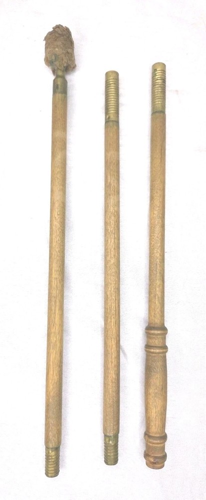 Antique Wooden Shotgun Cleaning Rod Brass Ends Early Sporting Gun Accessory