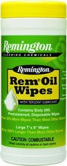 Remington Rem-Oil Wipe Canister 7″ x 8″ Patch 60 Count – 18384