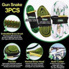 Bore Cleaner CLP Oil Needle+Spray,Cleaning Kit,12Ga/5.56/9mm Cleaning Snake,C…