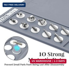 Pistol Gun Cleaning Mat, Gun Maintenance Mat with 10 Magnetic Dots, Gun Cleaning
