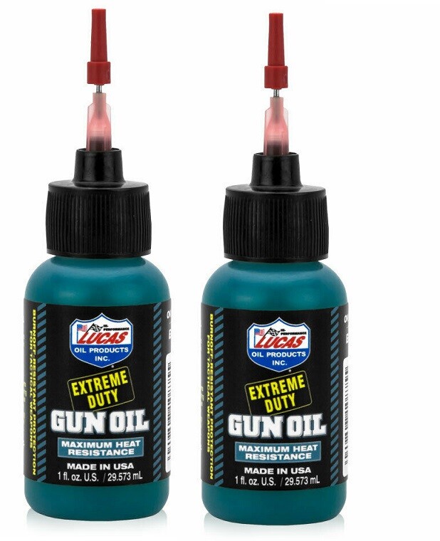 Lucas Oil 10875 Extreme Duty Gun Oil 1 Ounce Needle Oiler (2 Bottles)
