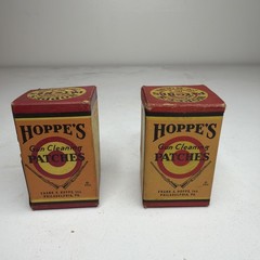 Vintage 1940 Hoppes 2 No.3 Gun Cleaning Patches In Box & 1 No.5 Open Box