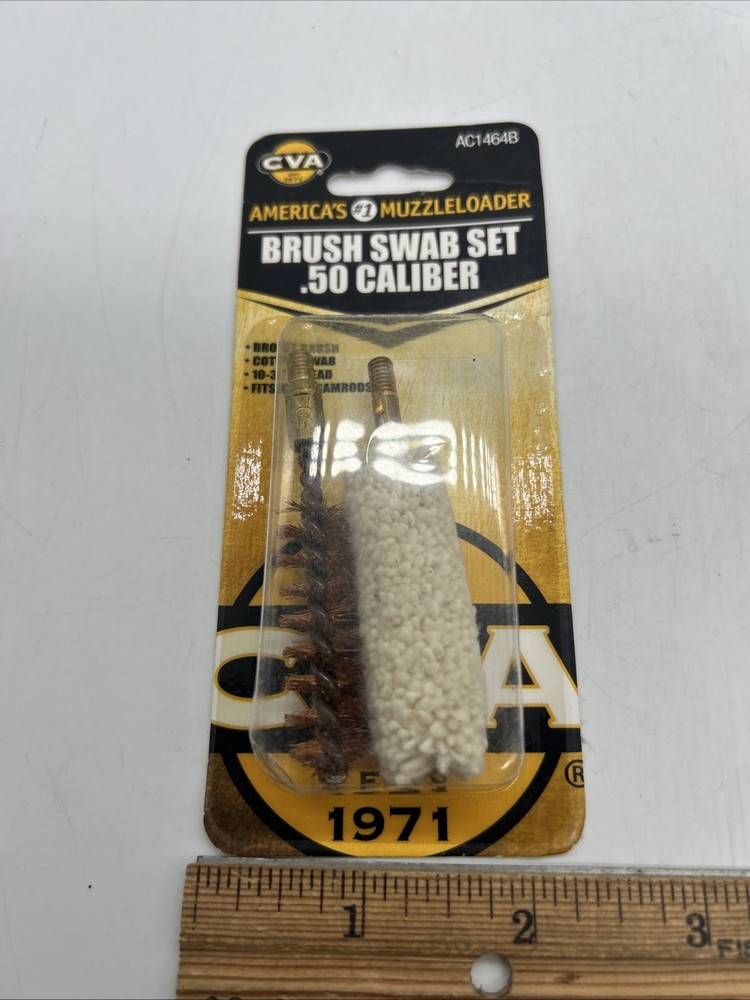 CVA Ramrod Accessories .50 Caliber #AC1464B Bronze Brush Cotton Swab Jag