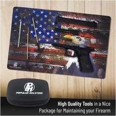16 Pc Universal Gun Cleaning Kit 9mm .22 .38 .357 .40 .45 Cal Pistol by PH