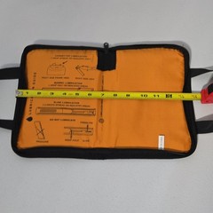 Glock Perfection Pistol Cleaning Mat Pouch, Zipper Closure, Black/Orange