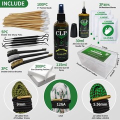 Bore Cleaner CLP Oil Needle+Spray,Cleaning Kit,12Ga/5.56/9mm Cleaning Snake,C…