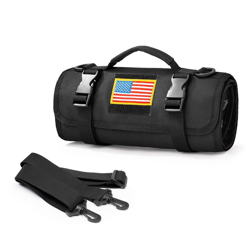 Tactical Cleaning Mat with Tool Storage Pocket, Roll Up Shotgun Maintenance P…