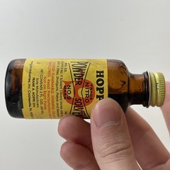 Vintage Bottle of Hoppe’s Nitro Powder Solvent No 9 Rust Bore Cleaning Half Full
