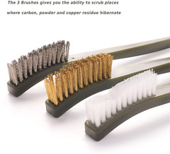 Gun Cleaning Brushes & Picks Kit Set Brass Steel Nylon Rifle Pistol Firearm Care