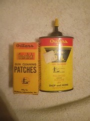 Vintage Outers 445 Gun Oil Tin and Outers Gunslick Cleaning Patches