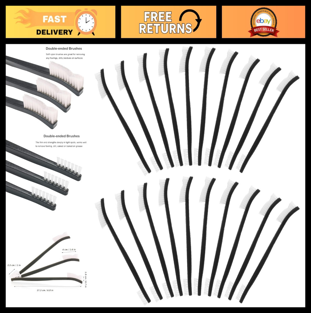 20 Pcs Gun Cleaning Kit – Brass Steel Nylon Brushes & Picks, Double-Ended Tools