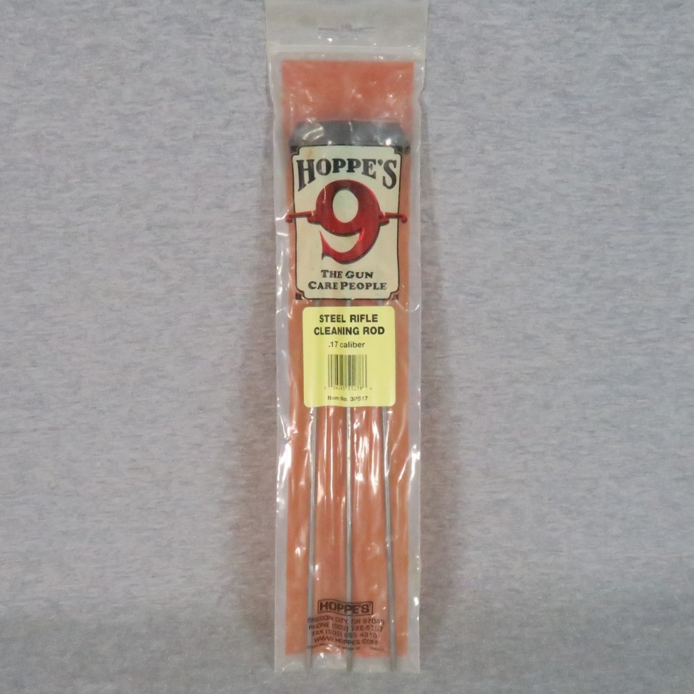 Hoppes No 9 Steel Rifle Cleaning Rod .17 Caliber 3-Piece 3PS17