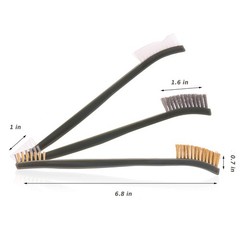 20 Pcs Cleaning Brushes & Picks Kit Set Brass Steel Nylon Double Ended Cleani…