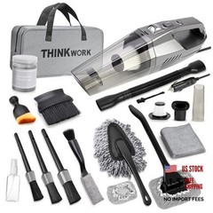 Car Cleaning Kit, Car Vacuum Kit, Gray Car Interior Detailing Kit Gray(20pcs)