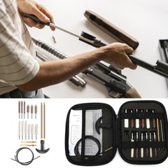 19pcs/set Tactical Gun Cleaning Kit for 22/38/9/40/45mm Caliber for Handgun Rifl