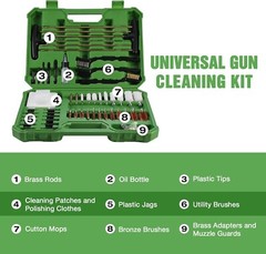 Mossy Oak 59pcs Universal Gun Cleaning Tool Kit For Shotguns, Pistols & Rifles