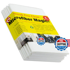Microfiber Magic Streak Free Cleaning Cloth 6 Pack Clean Any Surface With Just W