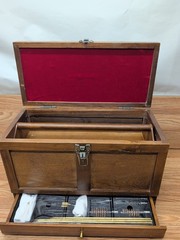 Handmade Wood Gun Cleaning Kit Box For Rifles Handguns Shotguns