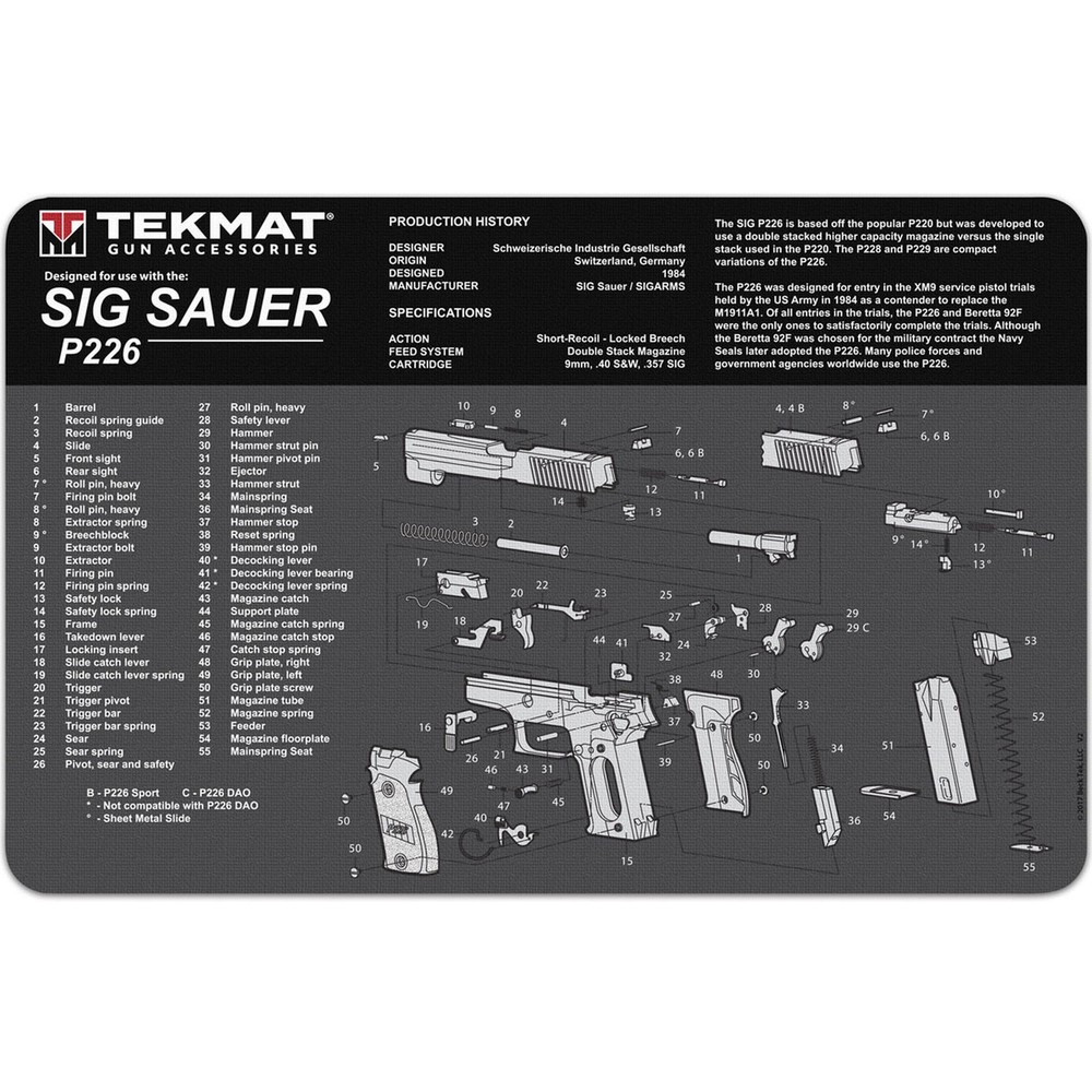 TekMat Original Gun Cleaning Mat – 17″ X 11″ – Sig Sauer P226