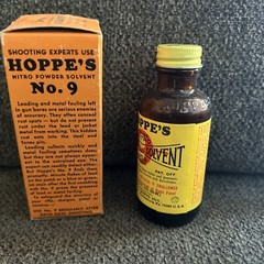 Vintage HOPPE’S No.9 Powder Solvent Gun Rifle Cleaning Oil 2oz 40% full