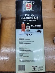 Pistol Gun Cleaning Kit Maintenance Cleaner .38 .357, 9mm Caliber Handgun Hoppes