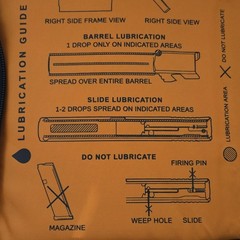 Glock Perfection Pistol Cleaning Mat Pouch, Zipper Closure, Black/Orange