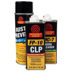 SHOOTER’S CHOICE Universal Gun Care 3 Pcs Pack for Rifles, Handguns & Shotguns