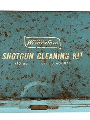 Vintage Western Field Shotgun Cleaning Kit 410 Gauge Metal Tin Case Montgomery W