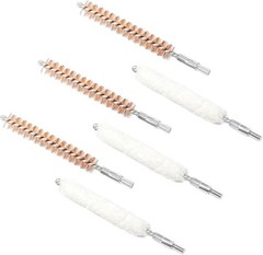 All-in-One 6 Pack Bore Brush & Cotton Swab Kit for Multiple Calibers Cleaning
