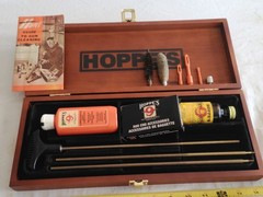 Hoppes Vintage Gun Cleaning Kit 11 Pcs/ Wood Case,Guide Manuel