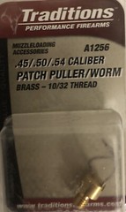 Traditions A1256 Performance Firearm.45/.50/.54 Caliber Patch Puller/Worm Brass