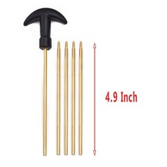 177 & .22 Cal Airgun Cleaning Kit with Cotton Mop, Bronze Bore Brush, Brass Jag,