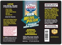 LUCAS 16oz Gun Metal Polish & Tumbler Media Additive Nickel Brass & Ammonia Free