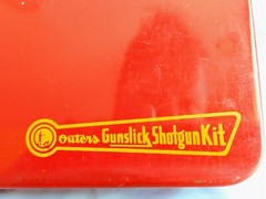 Vintage Red Metal Box OUTERS GUNSLICK RIFLE CLEANING KIT ~ Tin Only ~ No. 477  
